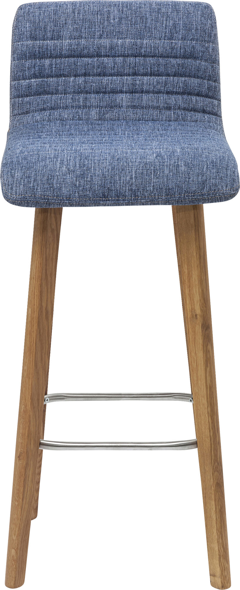 Hoker niebieski nogi drewniane 98cm – obraz-1