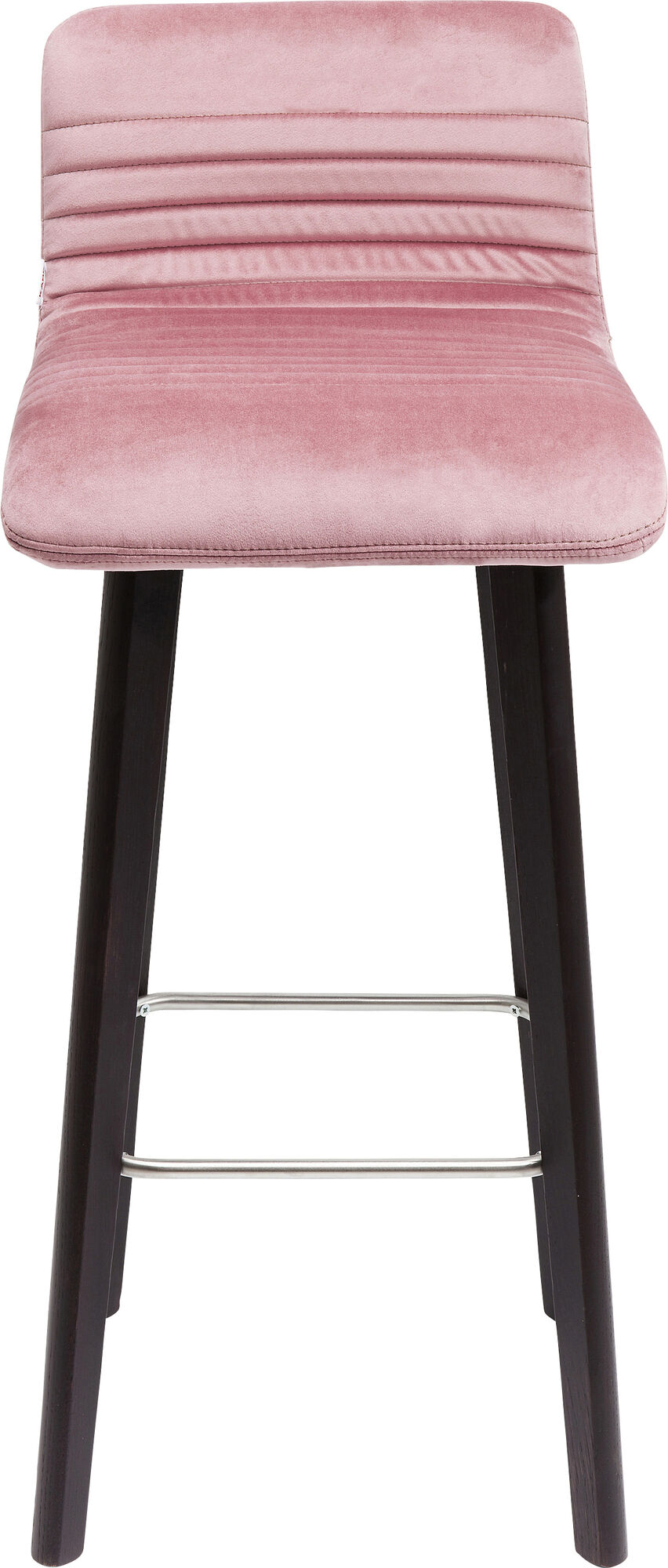 Scaun de bar catifea Negru Lara Roz – imagine-1.