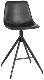 Hoker loft czarne siedzisko ekoskóra 46x84 cm – grafika-1.