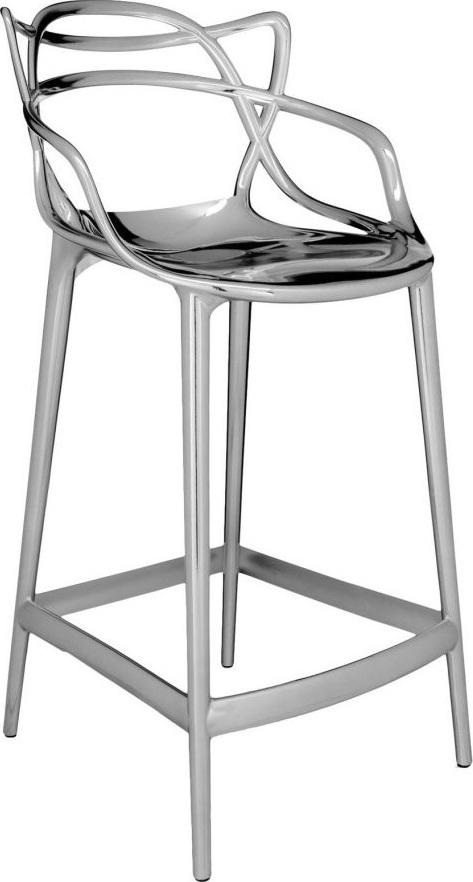 Hoker Masters Stool 49x99 cm chromowy – obraz-1