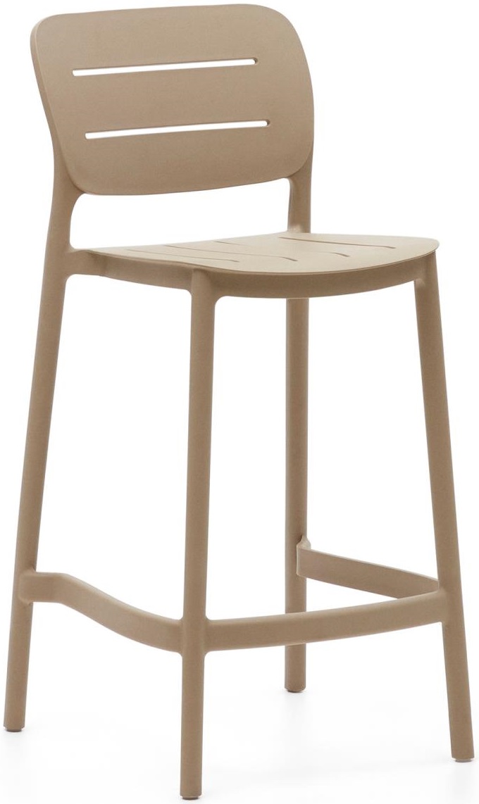 Hoker ogrodowy w kolorze beżowym z tworzywa sztucznego 46x94 cm – obraz-1