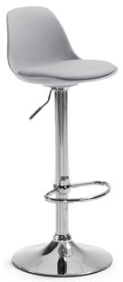 Hoker szary noga metalowa srebrna 60 cm – obraz-1