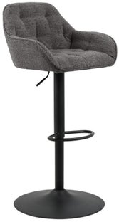 Hoker regulowany antracytowy - podstawa metalowa czarna 84 cm – obraz-1