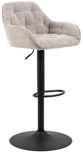 Hoker regulowany beżowy - podstawa metalowa czarna 84 cm – obraz-1