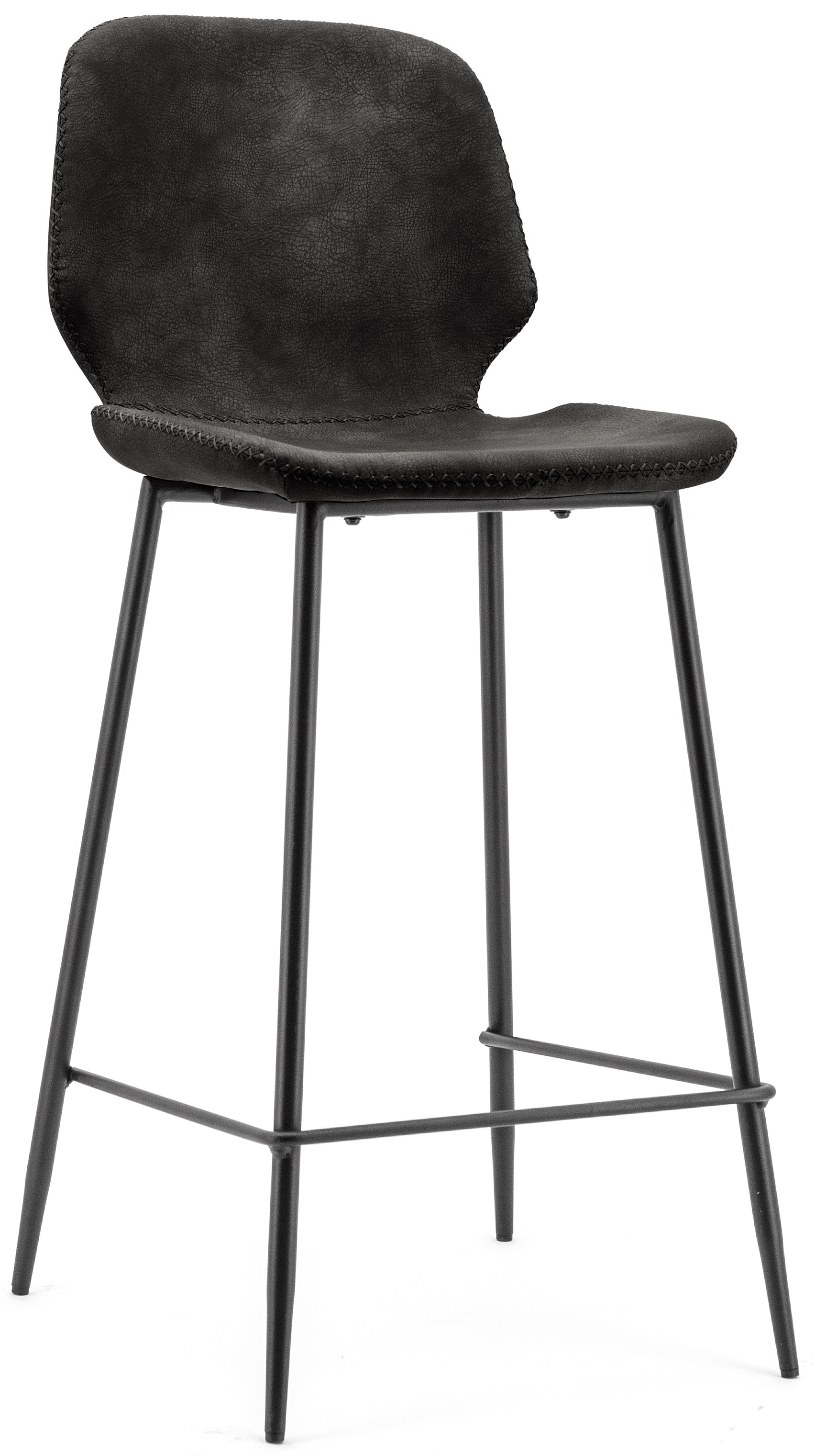 Hoker czarny nogi metalowe czarne 75 cm – obraz-1