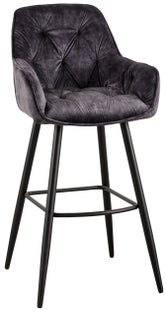 Hoker tapicerowany szary z metalowymi nogami w stylu nowoczesnym – grafika-1.