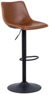 Brązowy hoker z ekoskóry z regulacją wysokości do nowoczesnych wnętrz – grafika-1.