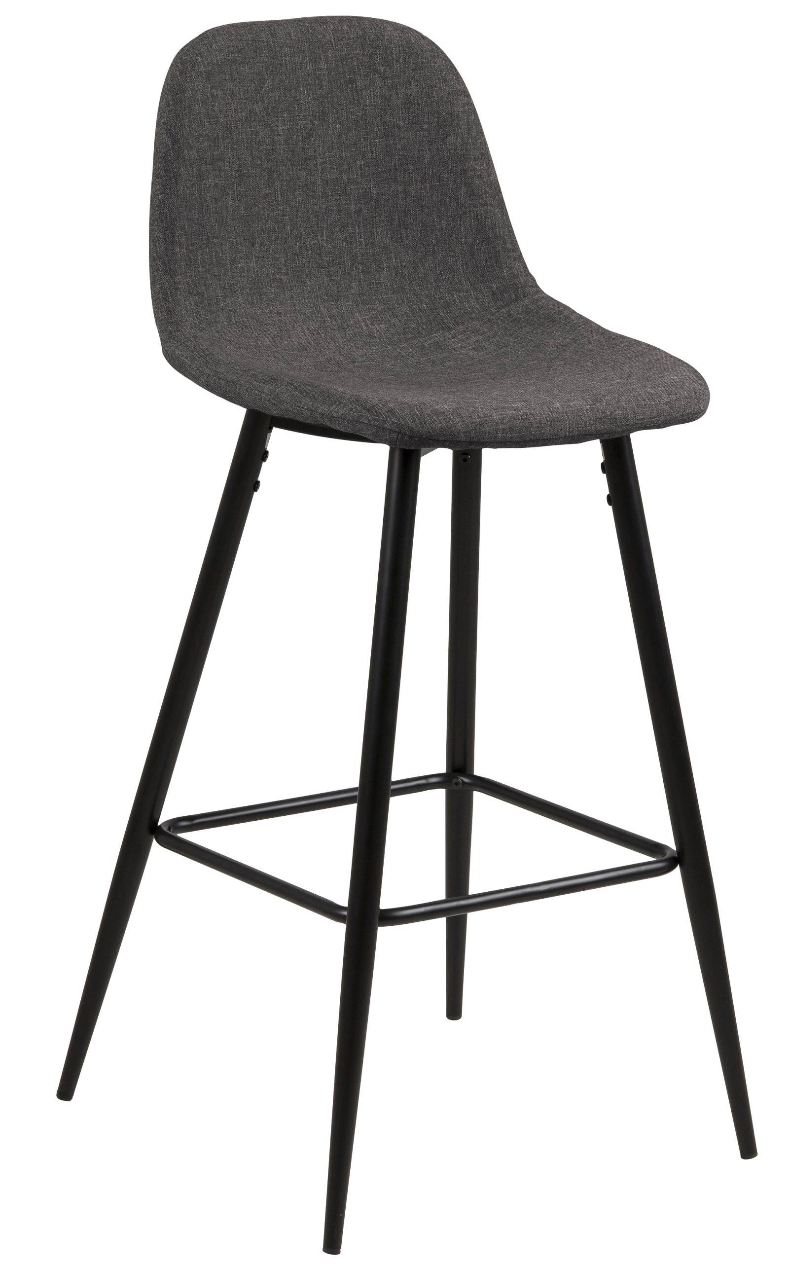 Hoker szary nogi metalowe czarne 65 cm – obraz-1