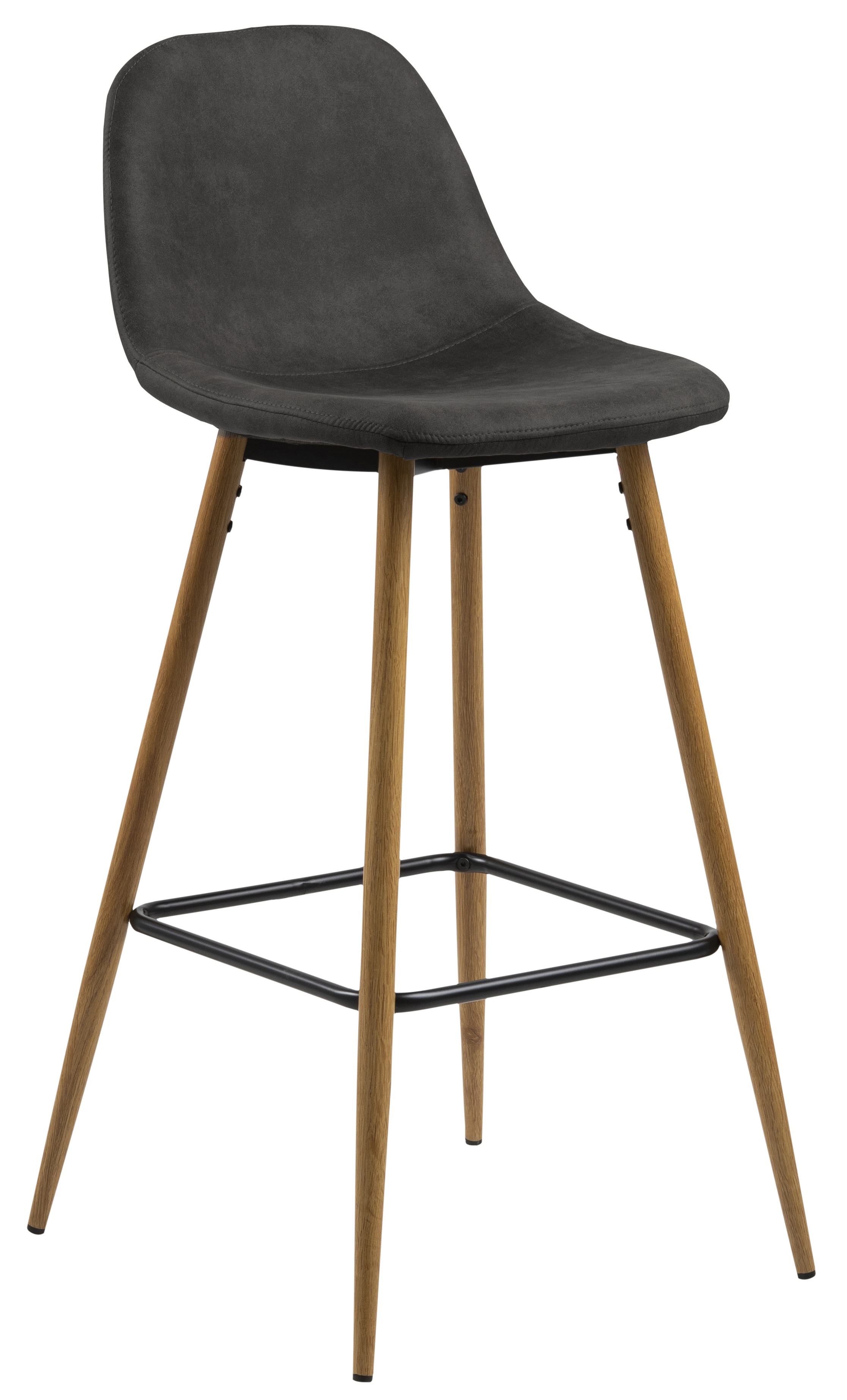 Hoker szary nogi metalowe brązowe 101 cm – obraz-1
