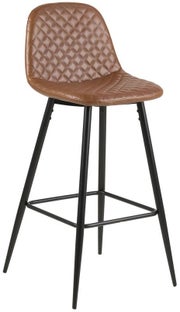 Hoker Eusebio 47x101 cm brązowy ekoskóra - nogi czarne – obraz-1