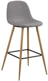 Hoker szary nogi metalowe jasnobrązowe 73 cm – obraz-1