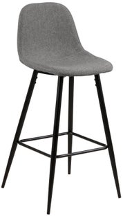 Hoker szary nogi metalowe szare 75 cm – obraz-1