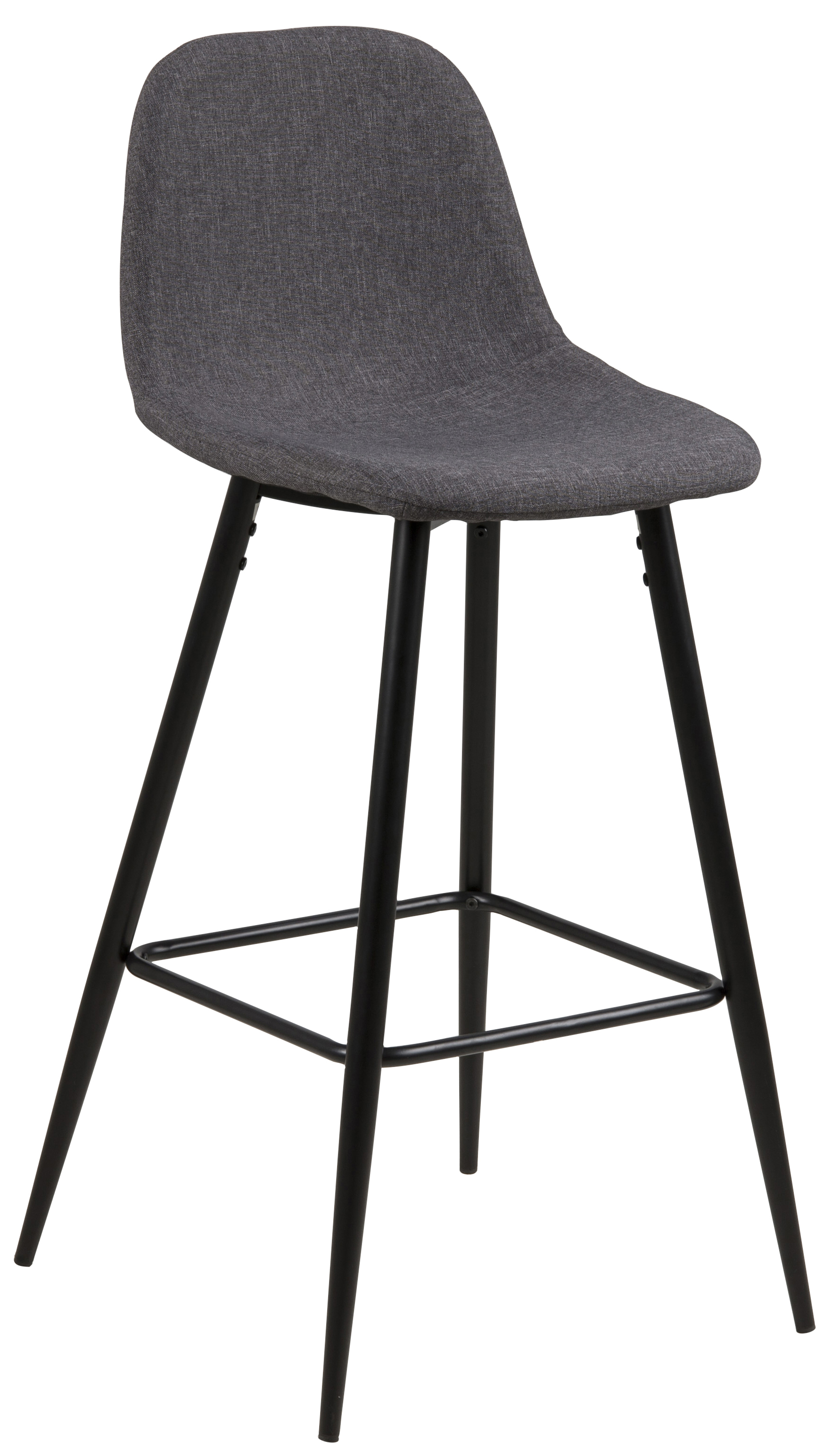 Hoker szary nogi metalowe czarne 75 cm – obraz-1