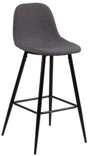 Hoker szary nogi metalowe czarne 75 cm – obraz-1