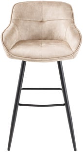 Hoker aksamitny w kolorze szampańskim z czarnymi nogami 105 cm – grafika-1.