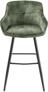 Hoker aksamitny zielony z czarnymi nogami 105 cm – grafika-1.