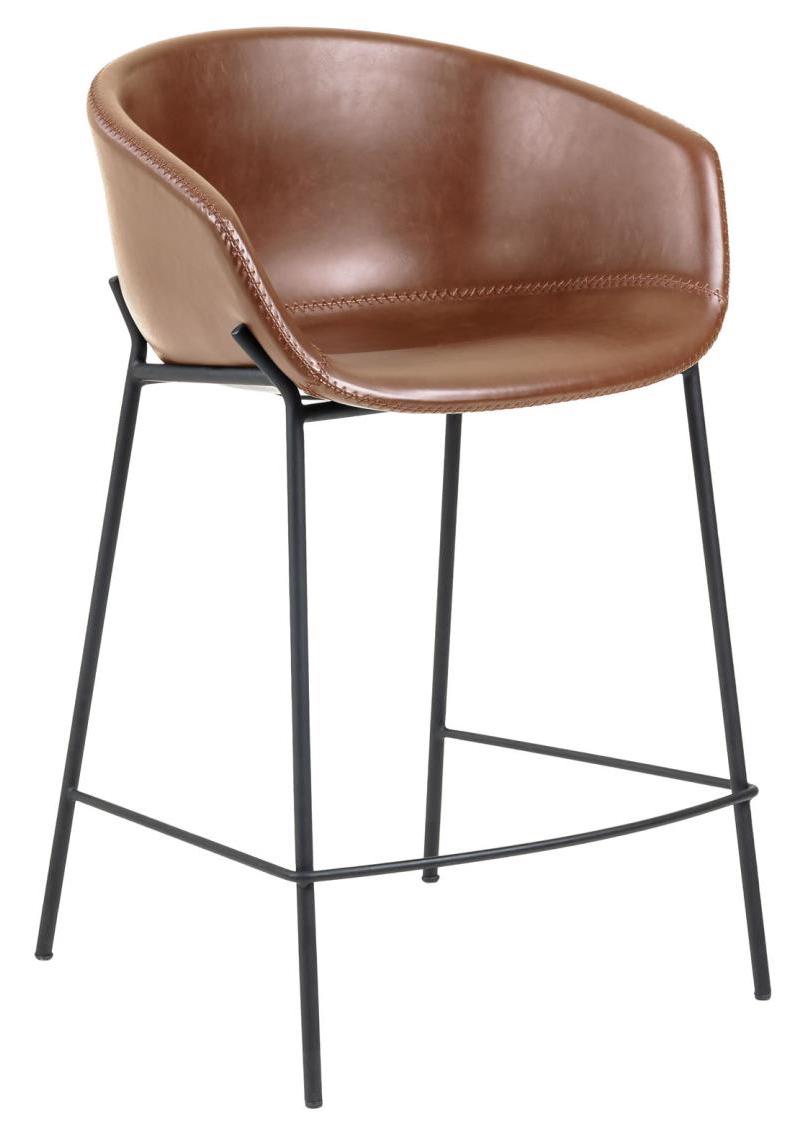 Hoker metalowy brązowy 90 cm – obraz-1