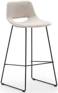 Hoker beżowy - nogi stalowe czarne 47x98 cm – obraz-1