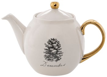 Imbryk Maria 1,2 L biało-złoty – obraz-1