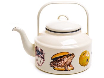 Imbryk Seletti Wears Toiletpaper emaliowany beżowy – obraz-1