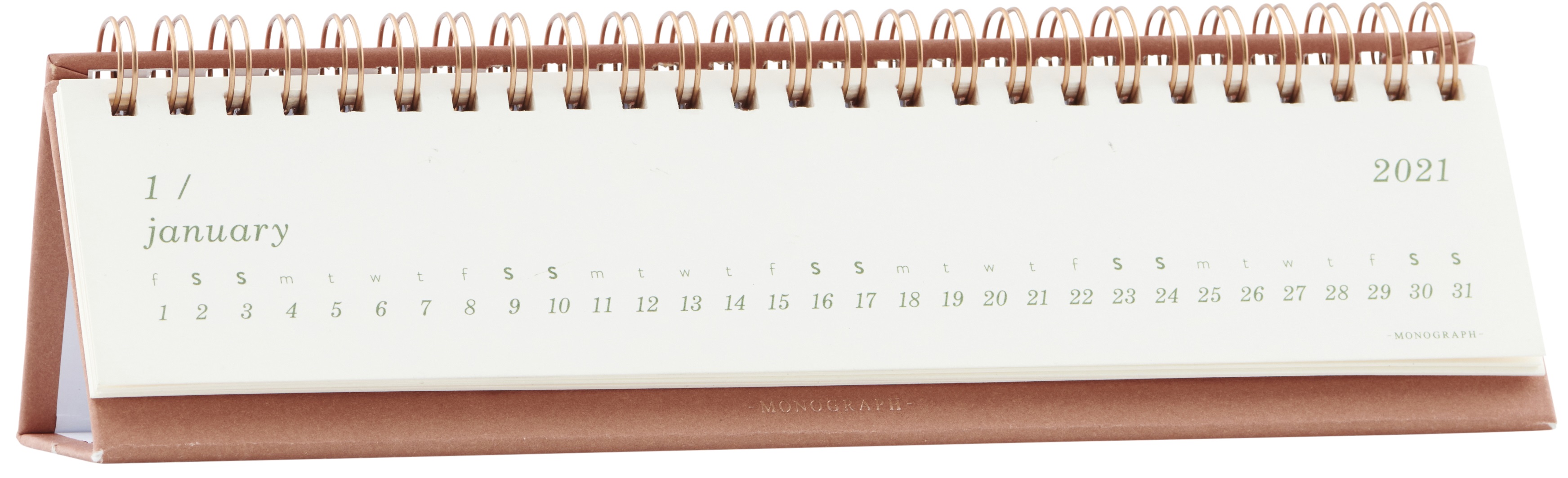 Kalendarz stojący 22x6 cm pomarańczowy – obraz-1