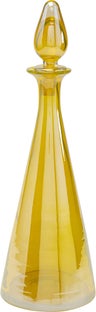 Karafka dekoracyjna żółta ręcznie dmuchane szkło Ø18x53 cm – obraz-1
