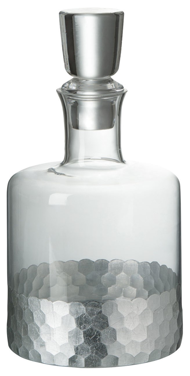 Karafka szklana z korkiem transparentna Ø12x23 cm – obraz-1