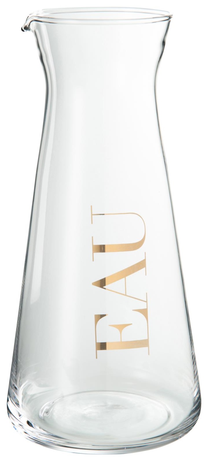 Karafka szklana 11x23cm transparentna złota – obraz-1