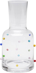 Karafka szklana transparentna wzór kolorowe kulki 755 ml – obraz-1