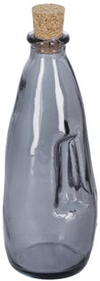 Karafka szklana z korkiem niebieska Ø6x20 cm – obraz-1