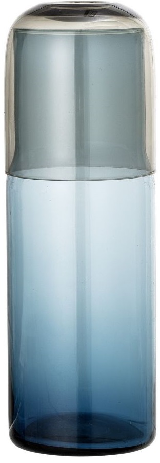 Karafka ze szklanką szklana transparentna – obraz-1