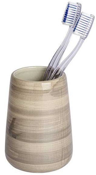 Керамична чаша за четки за зъби Pottery Beige – изображение-1