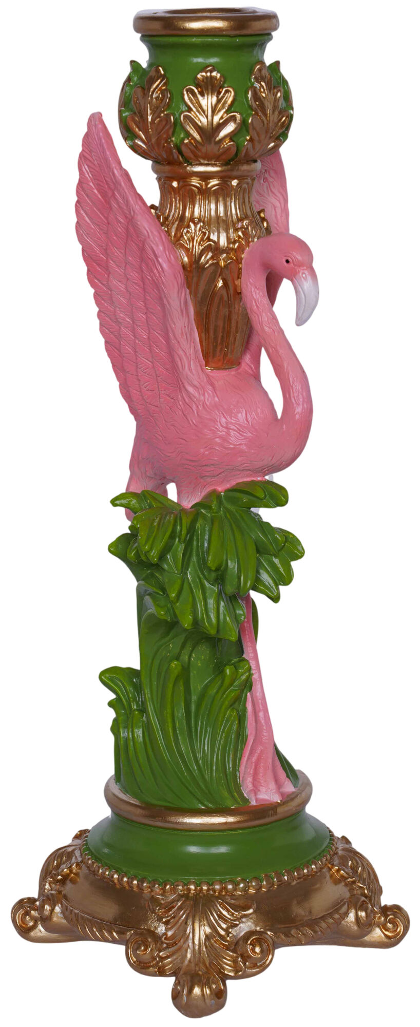 Tropical flamingo kynttilänjalka, 29 cm – kuva-1.