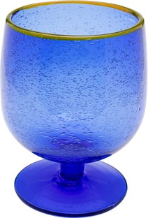 Vinglass Bubbles Blå – bilde-1.