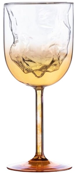 Kieliszek Kosmiczny Meteoryt złoty z podwójnego szkła 20 cm – obraz-1