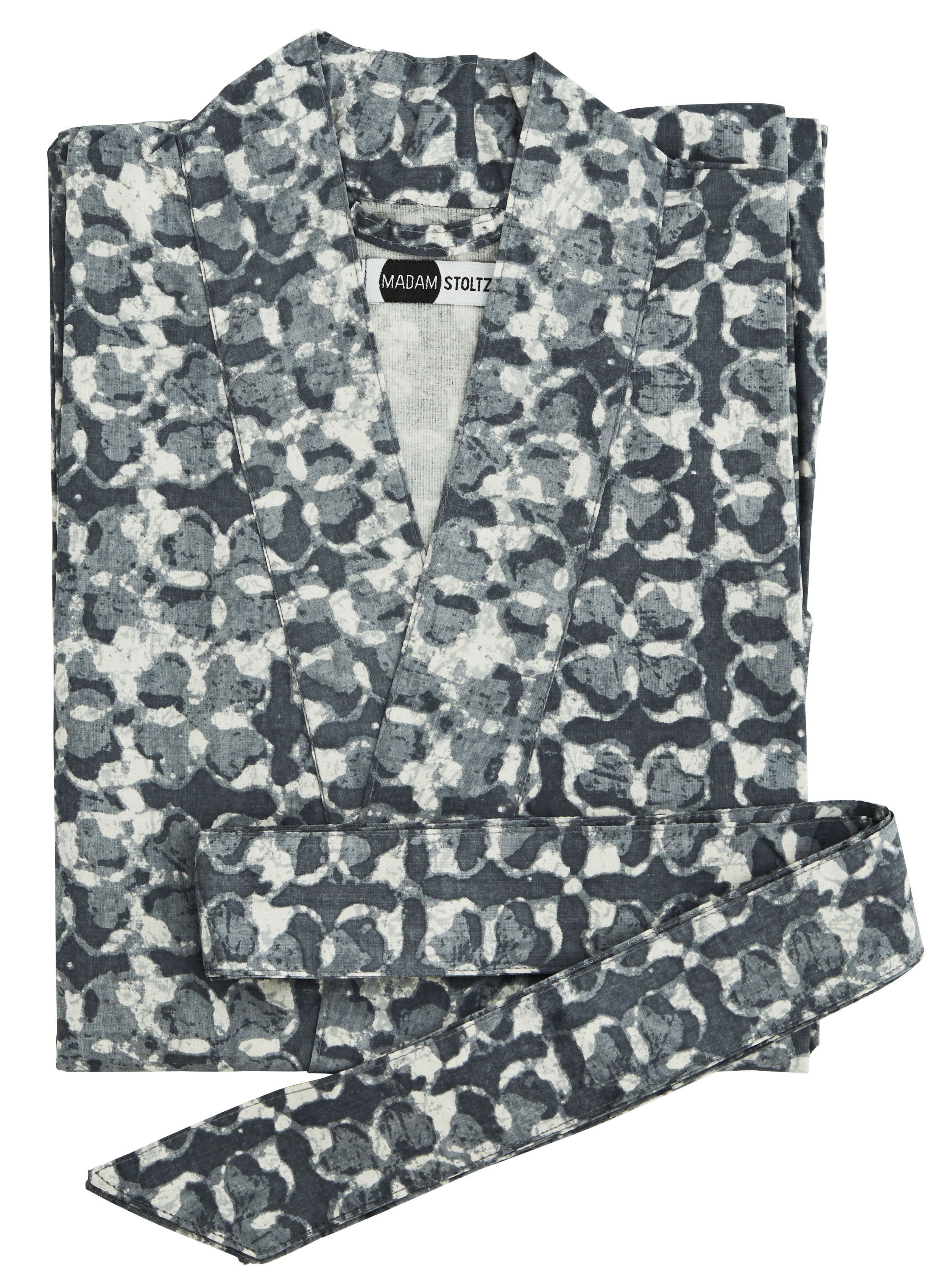 Kimono bawełniane niebieskie – obraz-1
