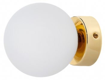 Kinkiet Astra ∅12 cm złoty-biały – obraz-1