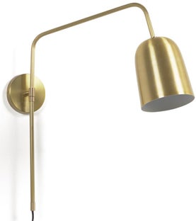 Kinkiet metalowy złoty ruchomy wysięgniku 15x60 cm – obraz-1