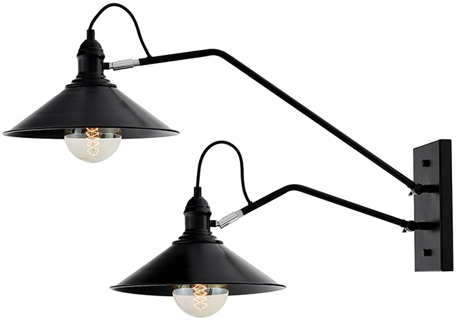 Kinkiet Hats Ø29x35 cm czarny – obraz-1