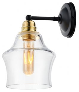 Kinkiet Longis II Gold ∅12x19 cm złoty-transparentny – obraz-1