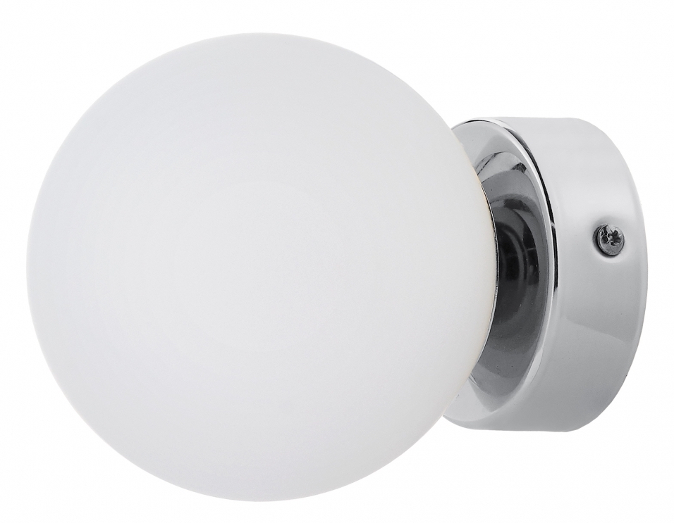 Kinkiet Mija ∅12x12 cm chromowo-biała – obraz-1