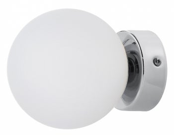 Kinkiet Mija ∅12x12 cm chromowo-biała – obraz-1