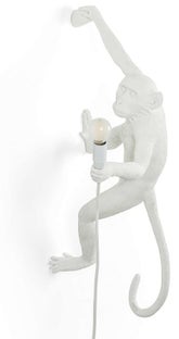 Kinkiet Monkey Hanging Right 36x65 cm biały – obraz-1