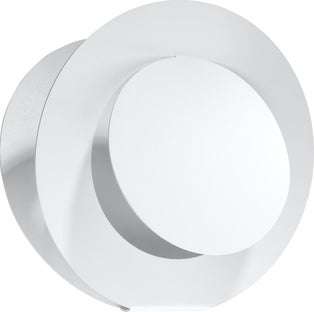 Kinkiet Nazaria Koło Ø25 cm biały – obraz-1