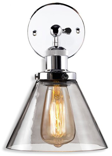 Kinkiet New York Loft No. 1 SCH Ø19 cm przydymiony chrom – obraz-1