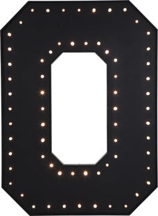 Kinkiet O LED 124x169 cm czarny – obraz-1
