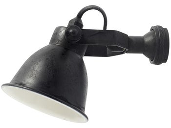 Kinkiet metalowy czarny regulowany Ø11x12 cm – obraz-1