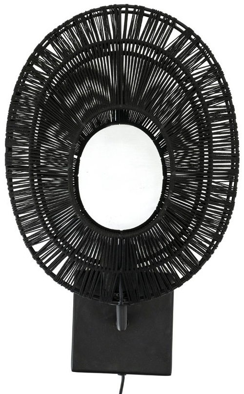 Kinkiet z włącznikiem loft czarny E27 28x45 cm – obraz-1