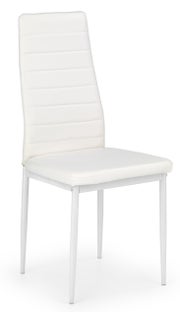 Klasyczne krzesło z ekoskóry białe 50x98 cm – obraz-1