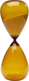Klepsydra szklana bursztynowa Ø14x36 cm – obraz-1